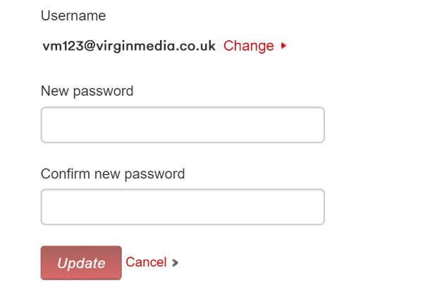 Change Virgin Password